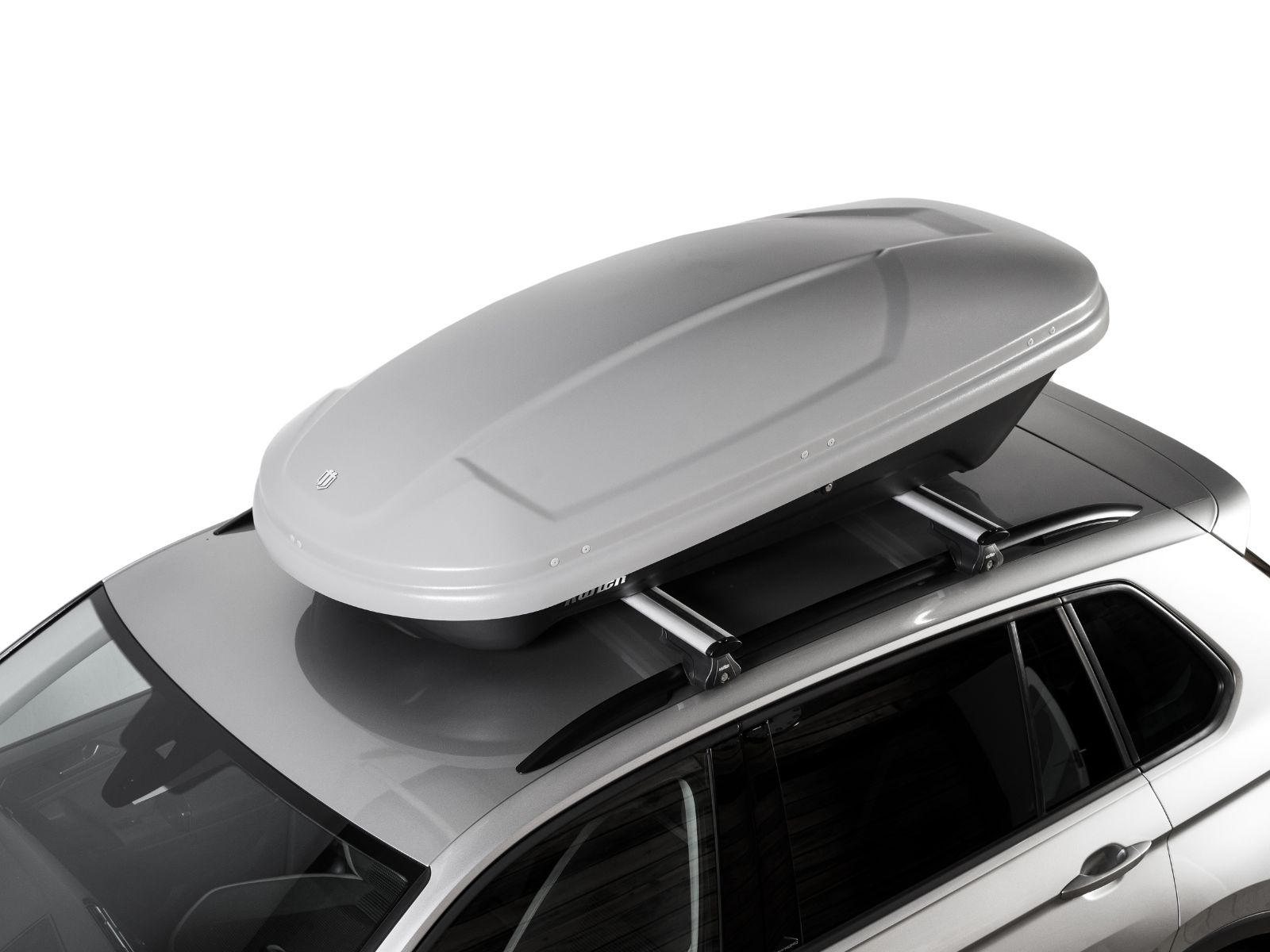 Автобокс на крышу Koffer 430S Серый Матовый с двусторонним открытием