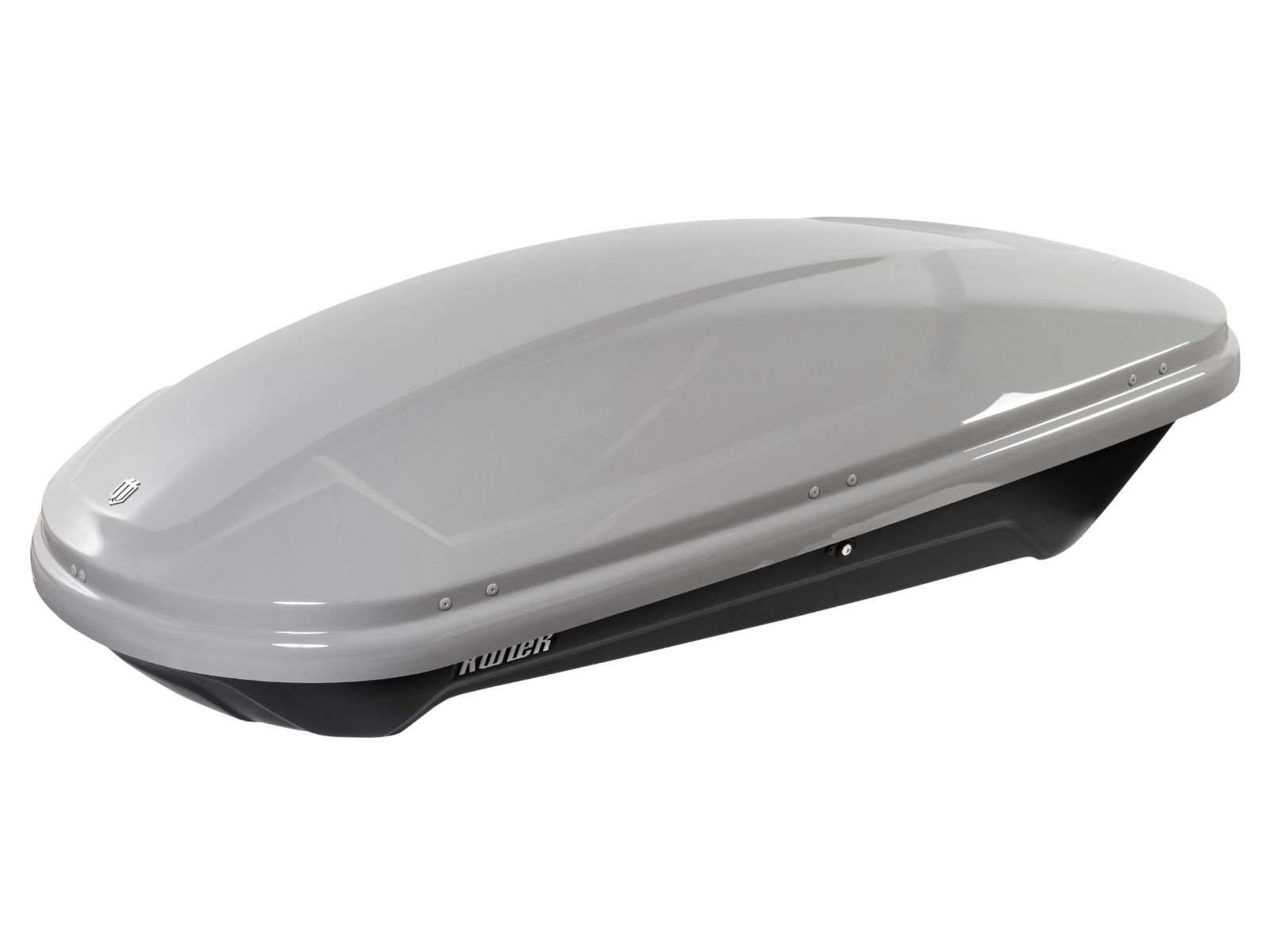 Автобокс на крышу Koffer 430S Серый Глянец с двусторонним открытием