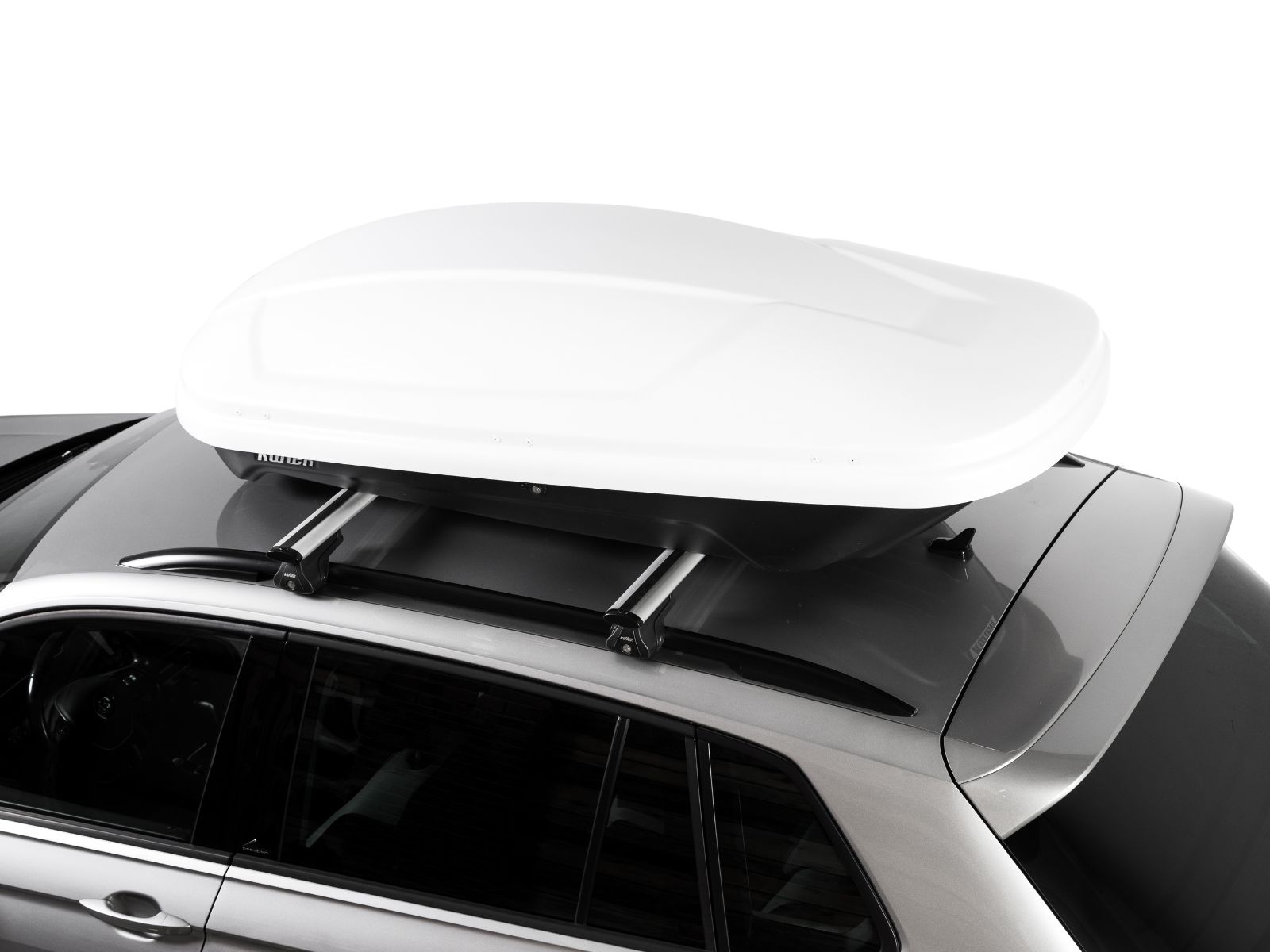 Автобокс на крышу Koffer 430S Белый Матовый с двусторонним открытием