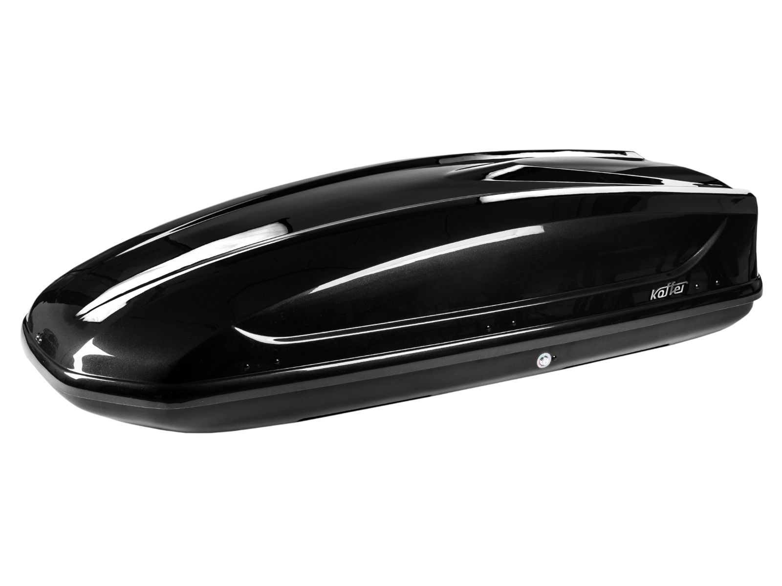 Автобокс на крышу Koffer 440 Чёрный Глянец с двусторонним открытием