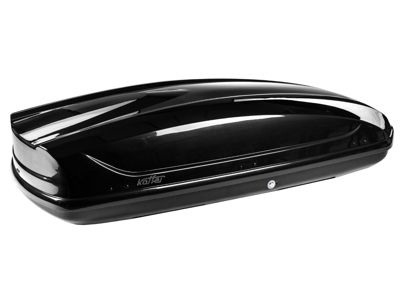Автобокс на крышу Koffer 440 Чёрный Глянец с двусторонним открытием