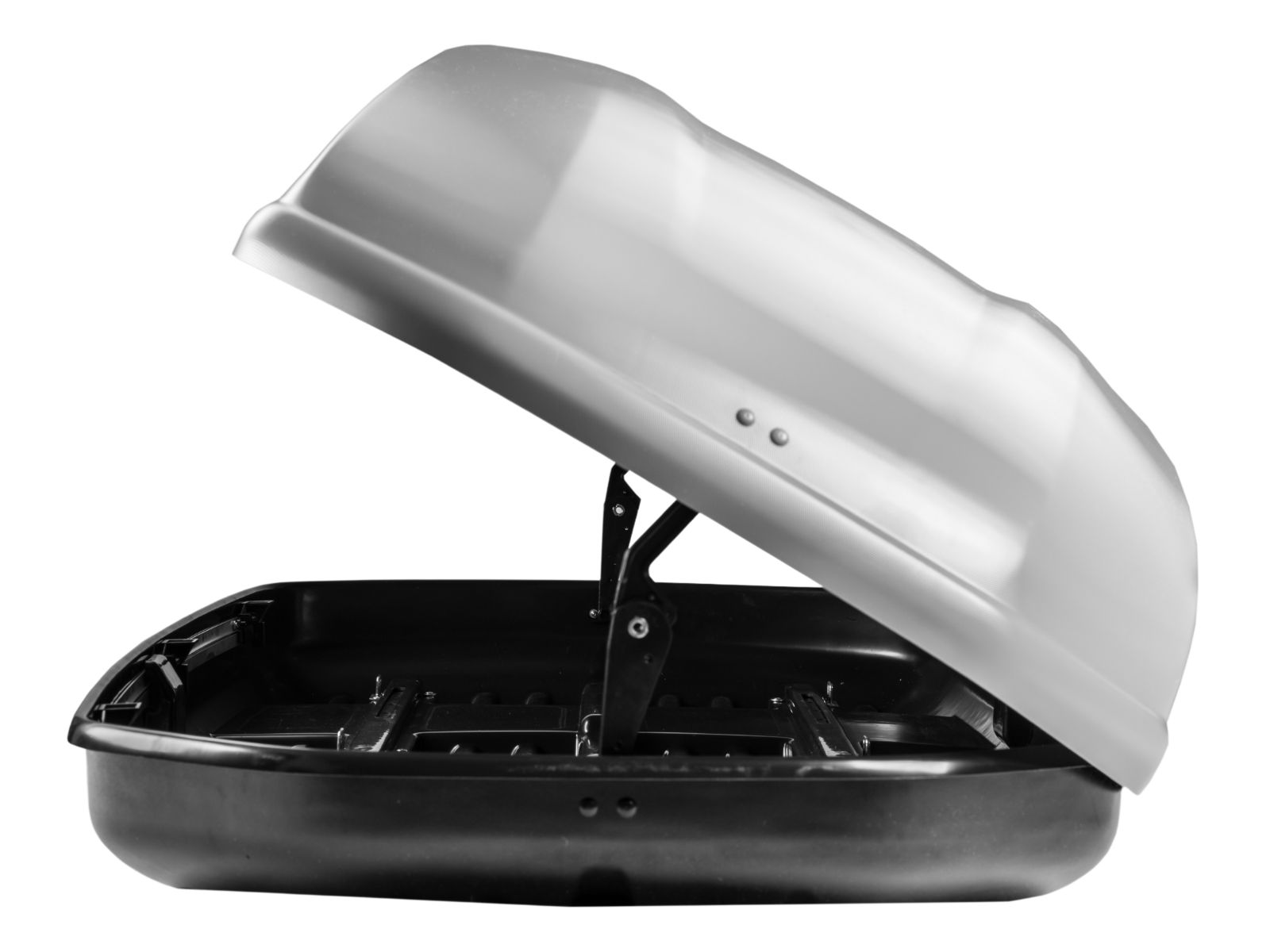 Автобокс на крышу Koffer 440 Серый Матовый с двусторонним открытием