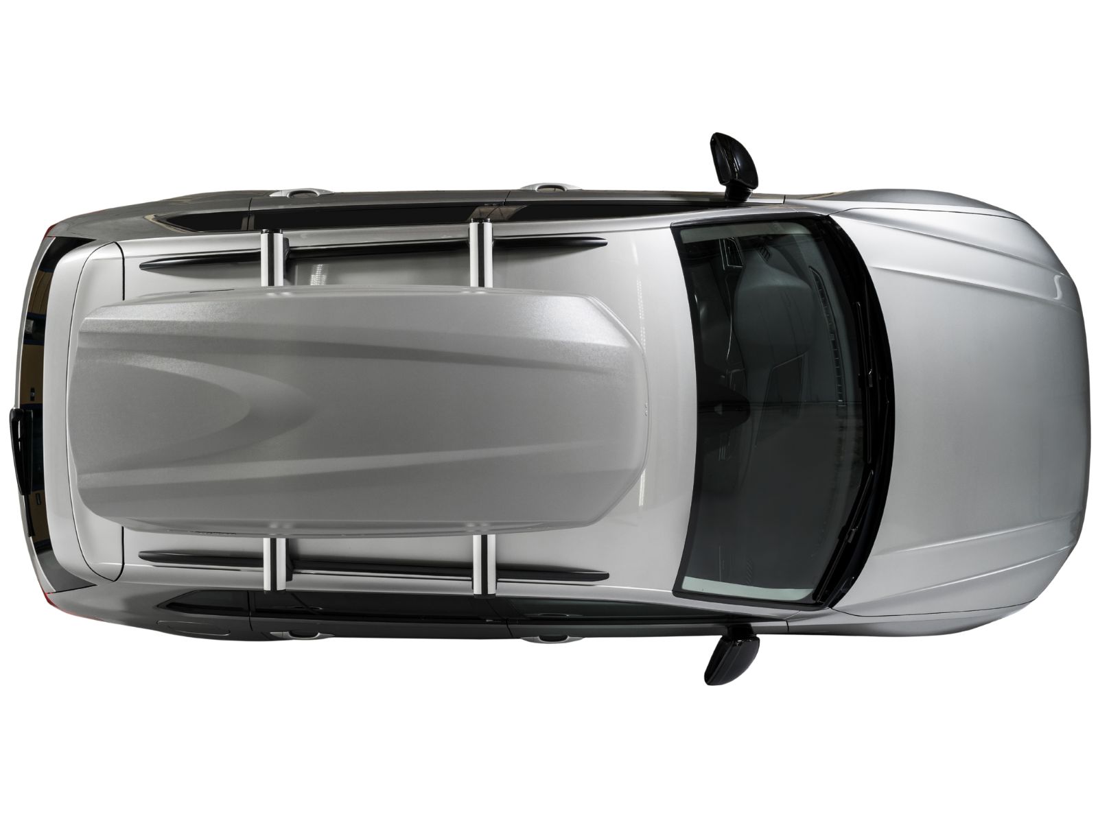 Автобокс на крышу Koffer 440 Серый Матовый с двусторонним открытием