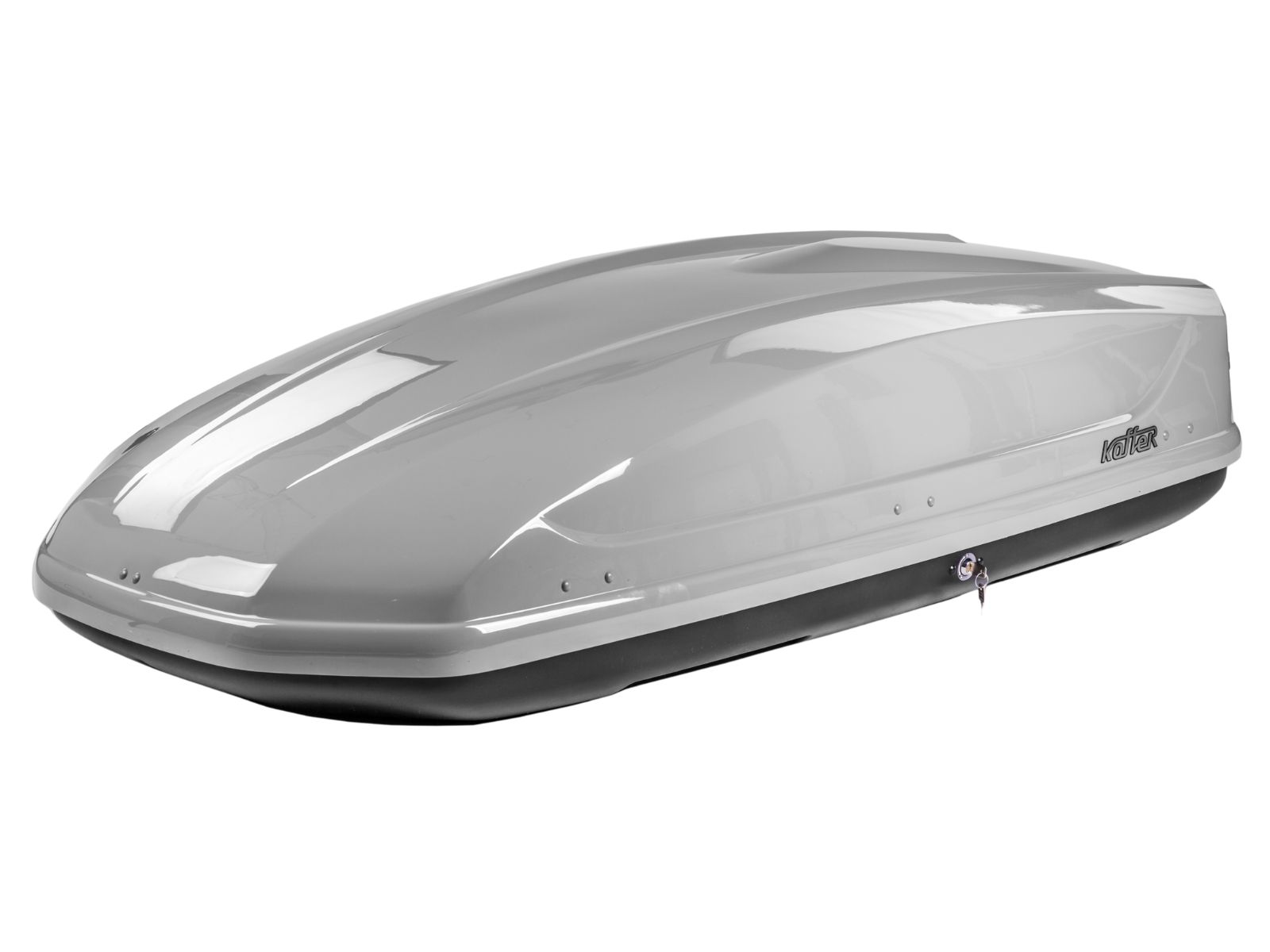 Автобокс на крышу Koffer 440 Серый Глянец с двусторонним открытием