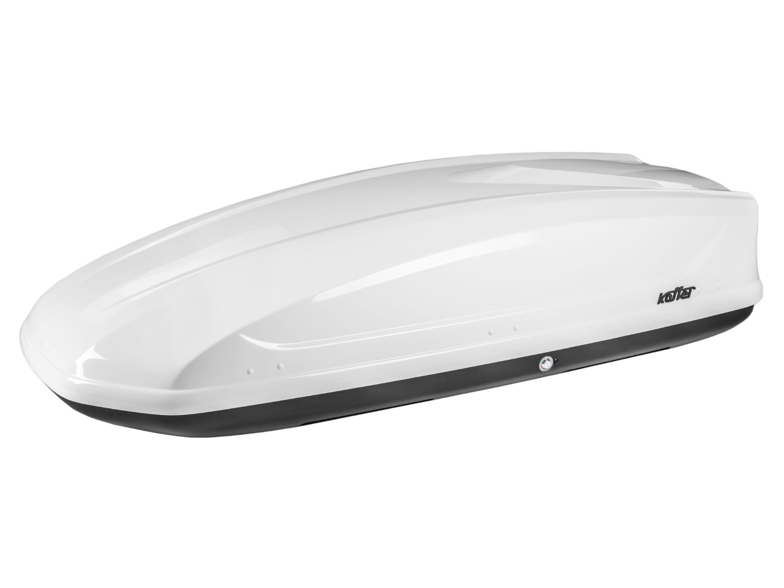 Автобокс на крышу Koffer 440 Белый Глянец с двусторонним открытием