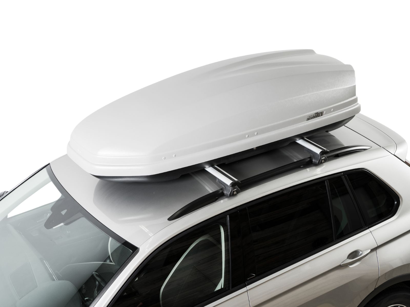 Автобокс на крышу Koffer 480 Серый Матовый с двусторонним открытием