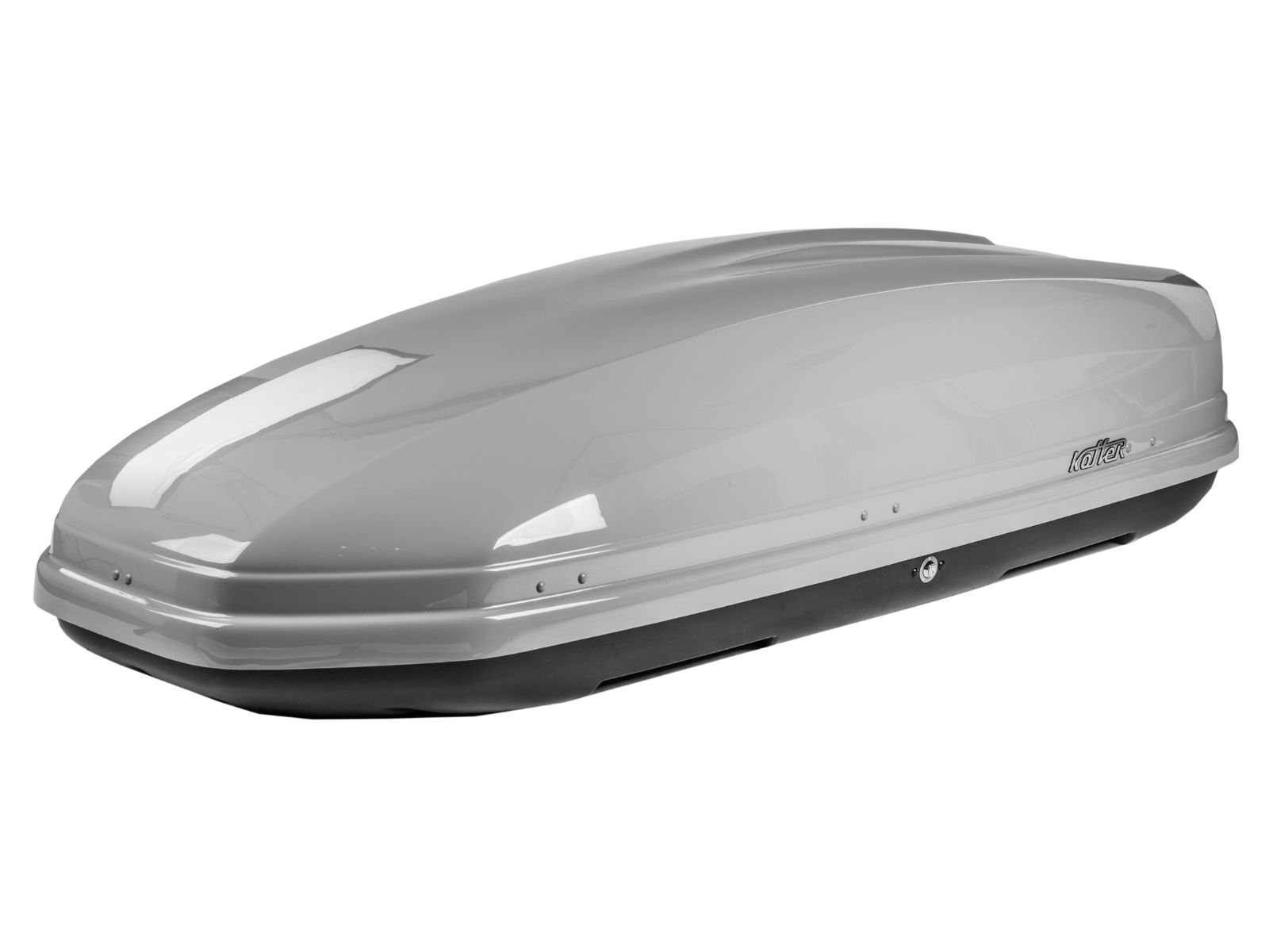 Автобокс на крышу Koffer 480 Серый Глянец с двусторонним открытием