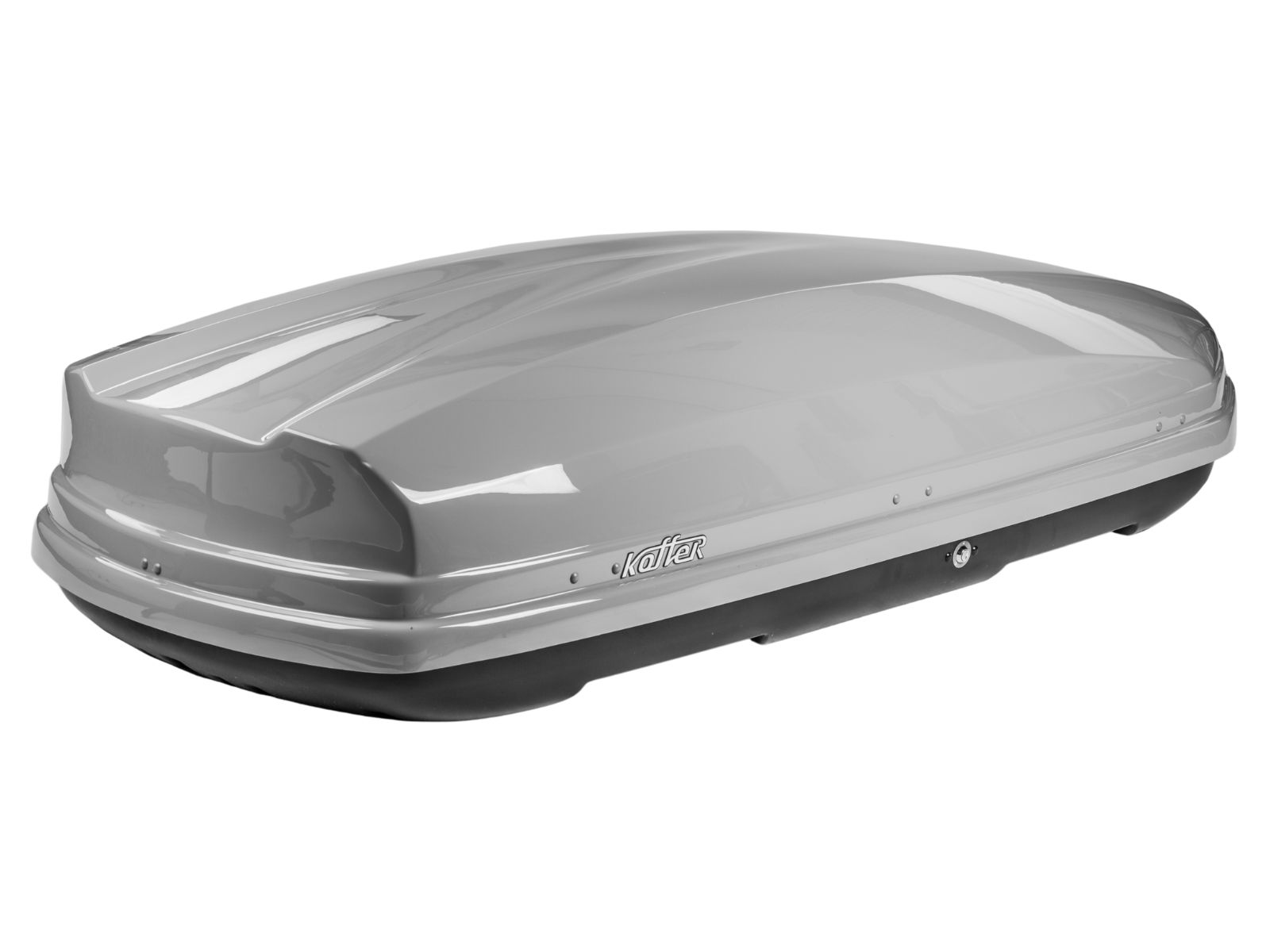 Автобокс на крышу Koffer 480 Серый Глянец с двусторонним открытием