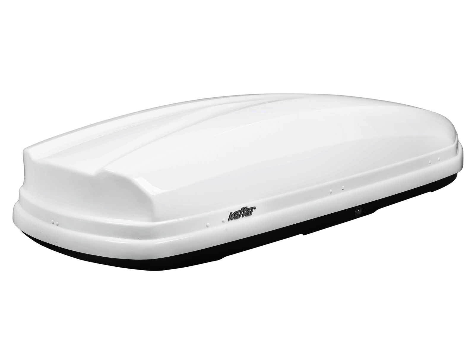 Автобокс на крышу Koffer 480 Белый Глянец с двусторонним открытием