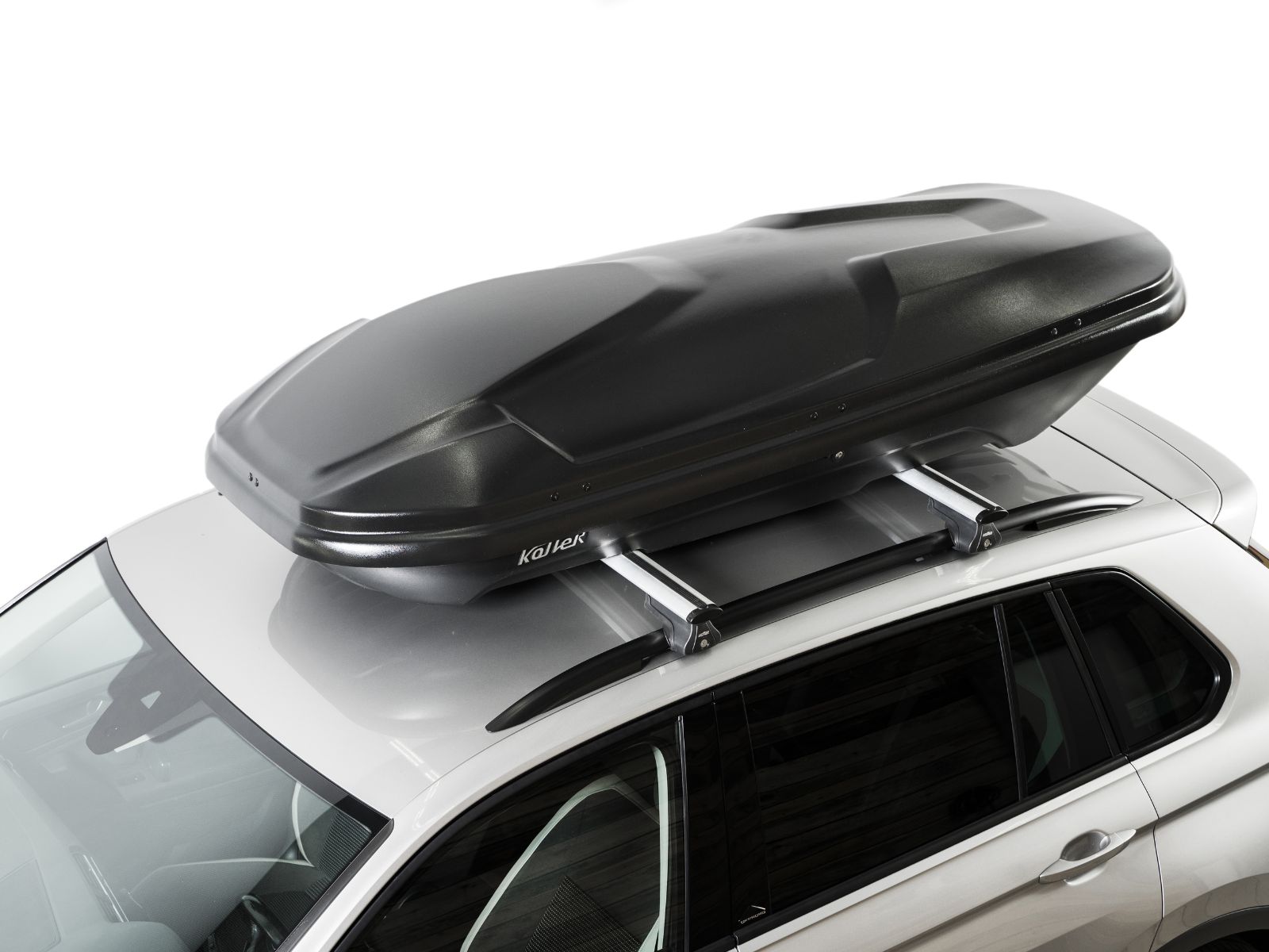 Автобокс на крышу Koffer 480S Чёрный Матовый с двусторонним открытием