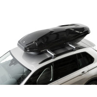 Автобокс на крышу Koffer 480S Чёрный Глянец с двусторонним открытием