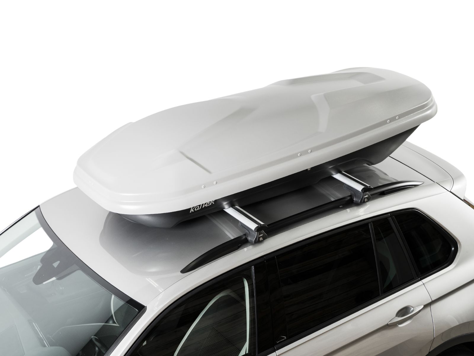 Автобокс на крышу Koffer 480S Серый Матовый с двусторонним открытием