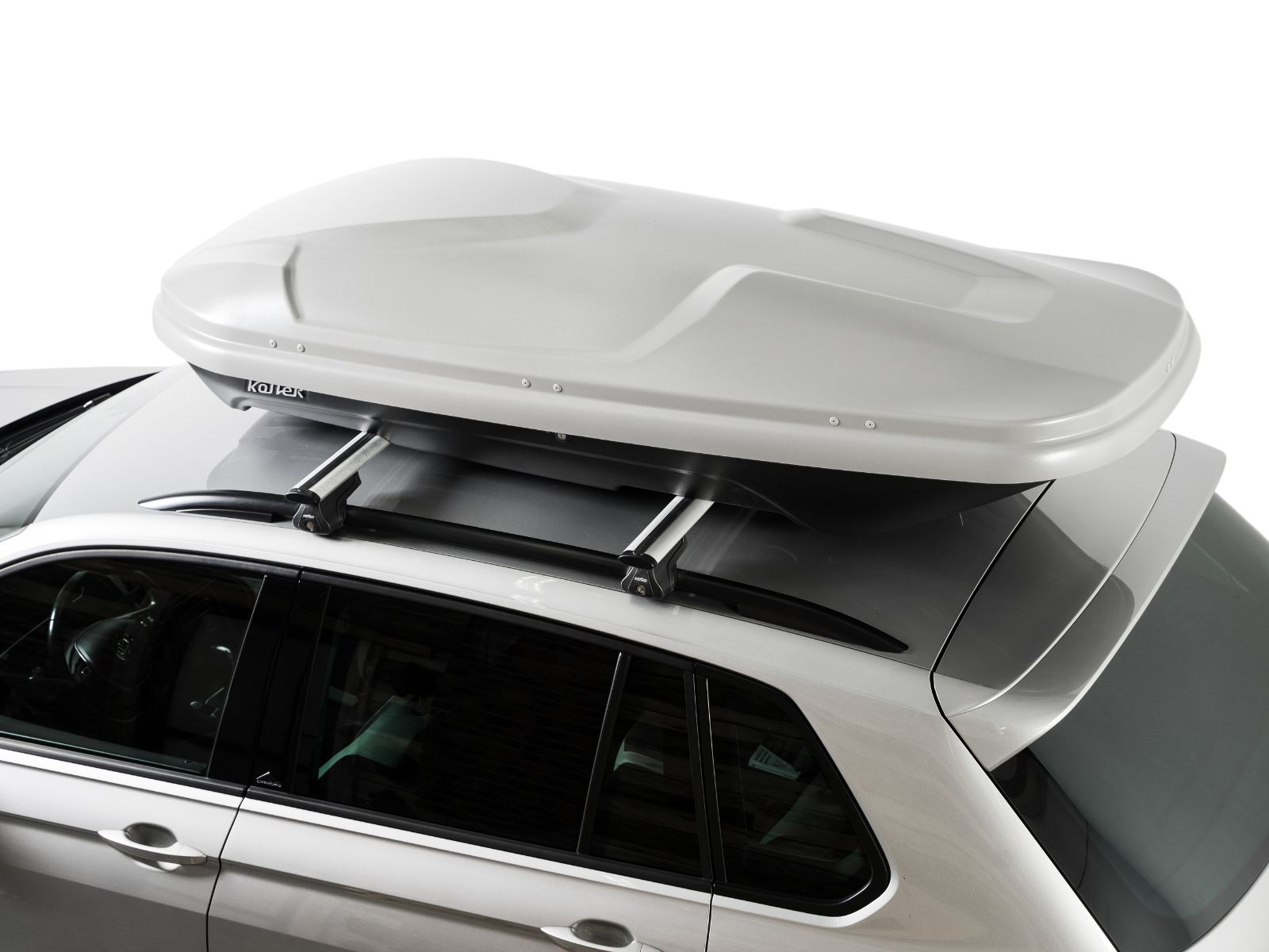 Автобокс на крышу Koffer 480S Серый Матовый с двусторонним открытием