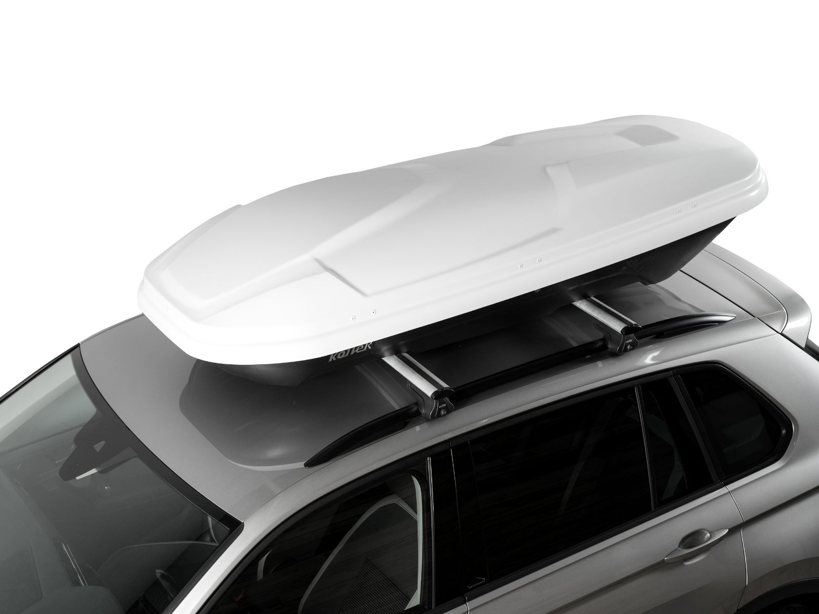 Автобокс на крышу Koffer 480S Белый Матовый с двусторонним открытием