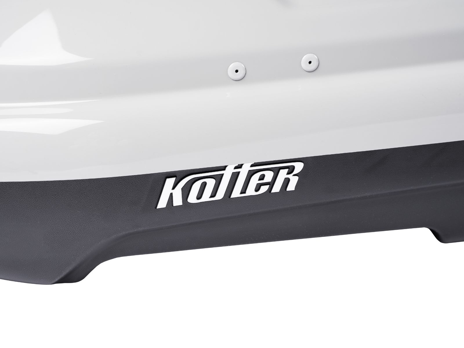 Автобокс на крышу Koffer 480S Белый Глянец с двусторонним открытием