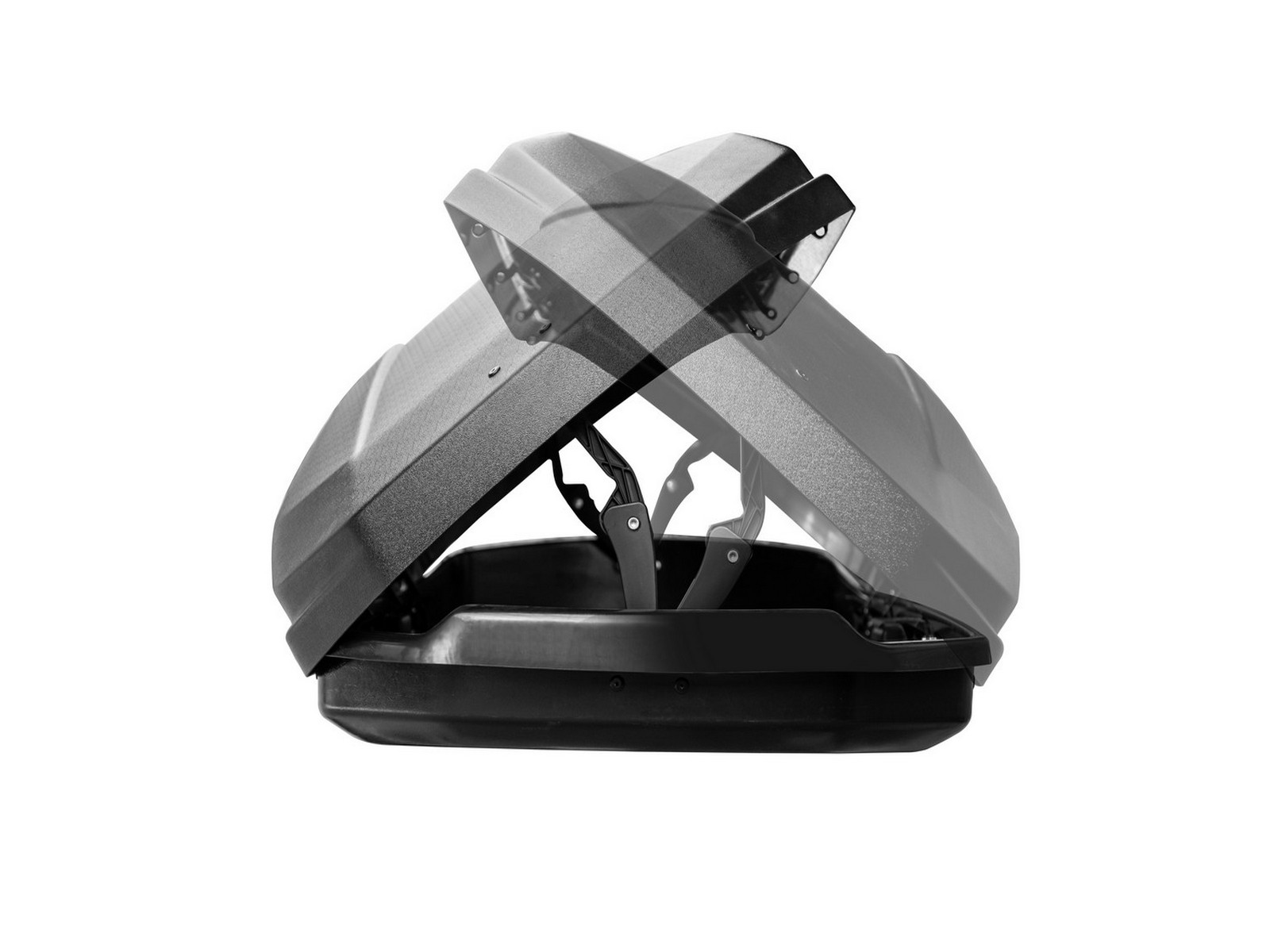 Автобокс Lux Irbis 206 Серый Глянец с двусторонним открытием