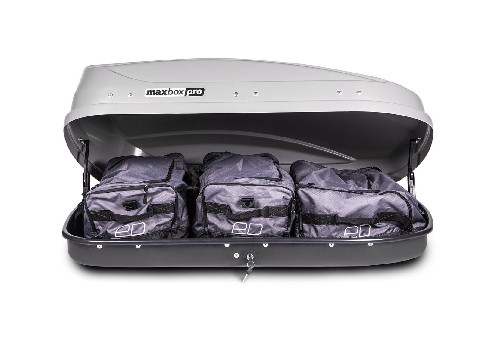 Автобокс MaxBox Pro 430 Серый Матовый с двусторонним открытием