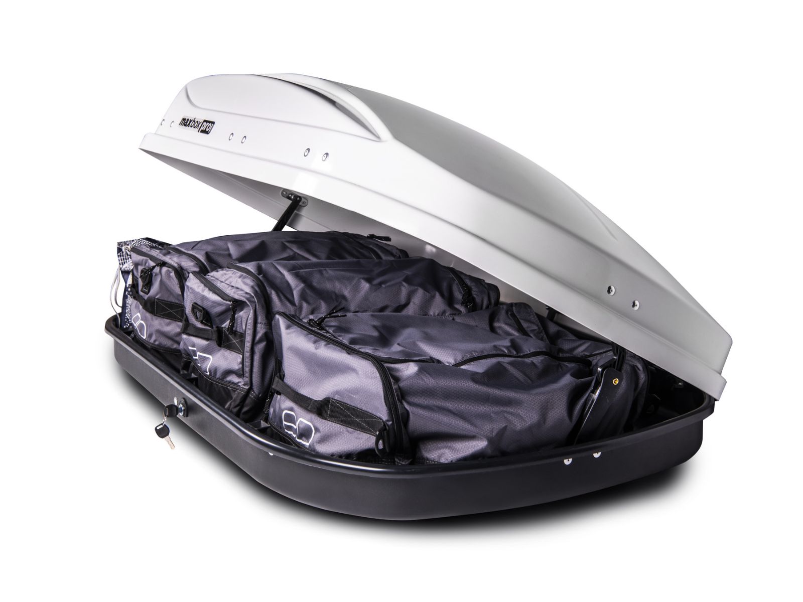 Автобокс MaxBox Pro 430 Белый Глянец с двусторонним открытием
