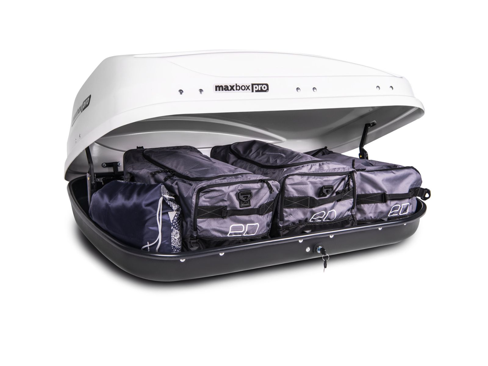 Автобокс MaxBox Pro 430 Белый Глянец с двусторонним открытием