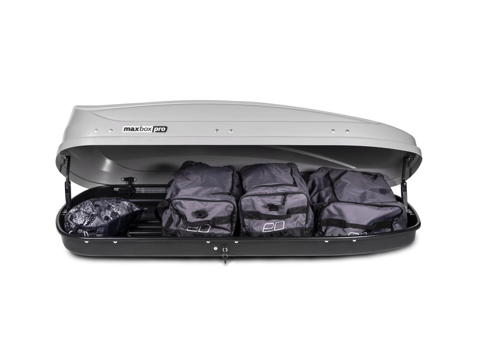Автобокс MaxBox Pro 460 Серый Матовый с двусторонним открытием