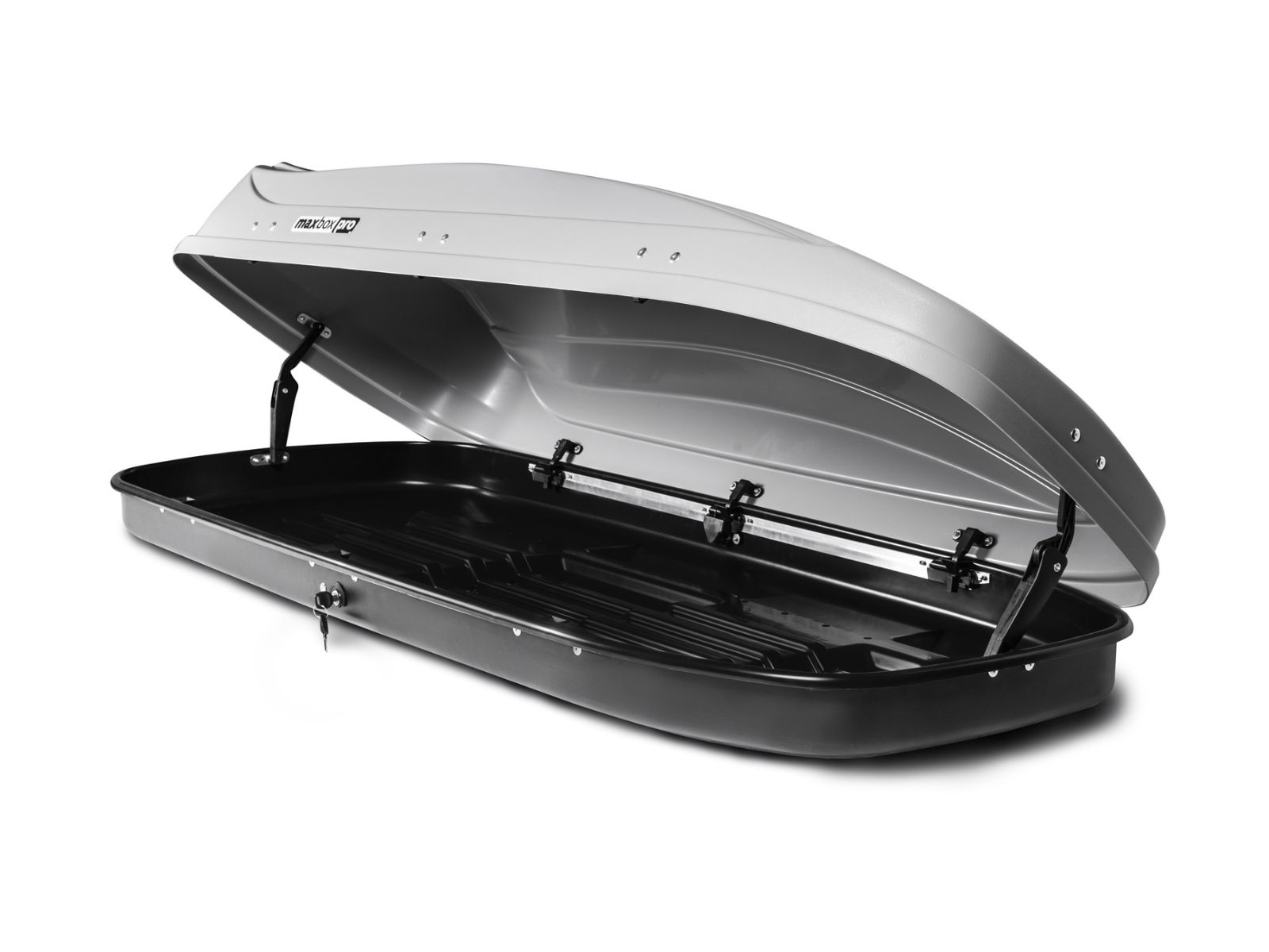 Автобокс MaxBox Pro 520 Серый Матовый с двусторонним открытием
