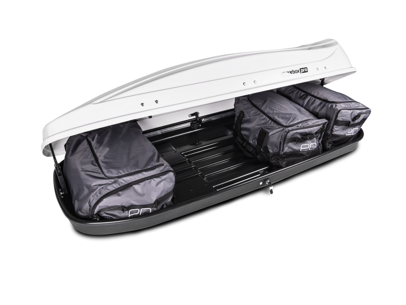 Автобокс MaxBox Pro 520 Белый Глянец с двусторонним открытием