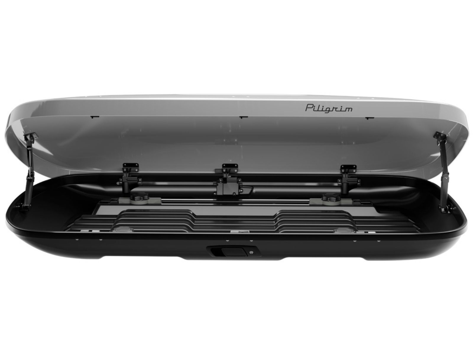 Автобокс Piligrim Box 190S Cерый Глянец с двусторонним открытием