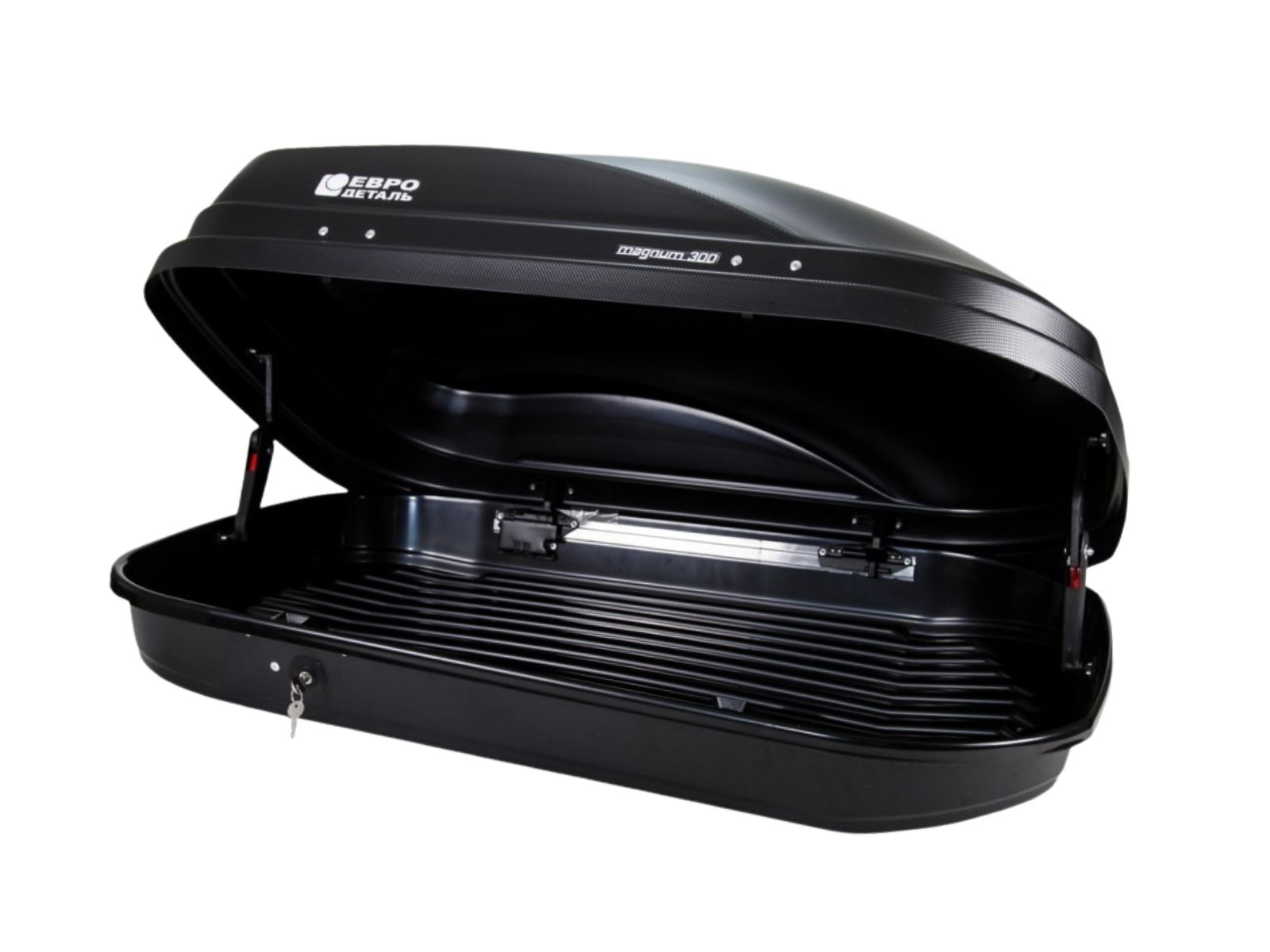 Автобокс Piligrim Магнум 300 Чёрный Карбон с двусторонним открытием