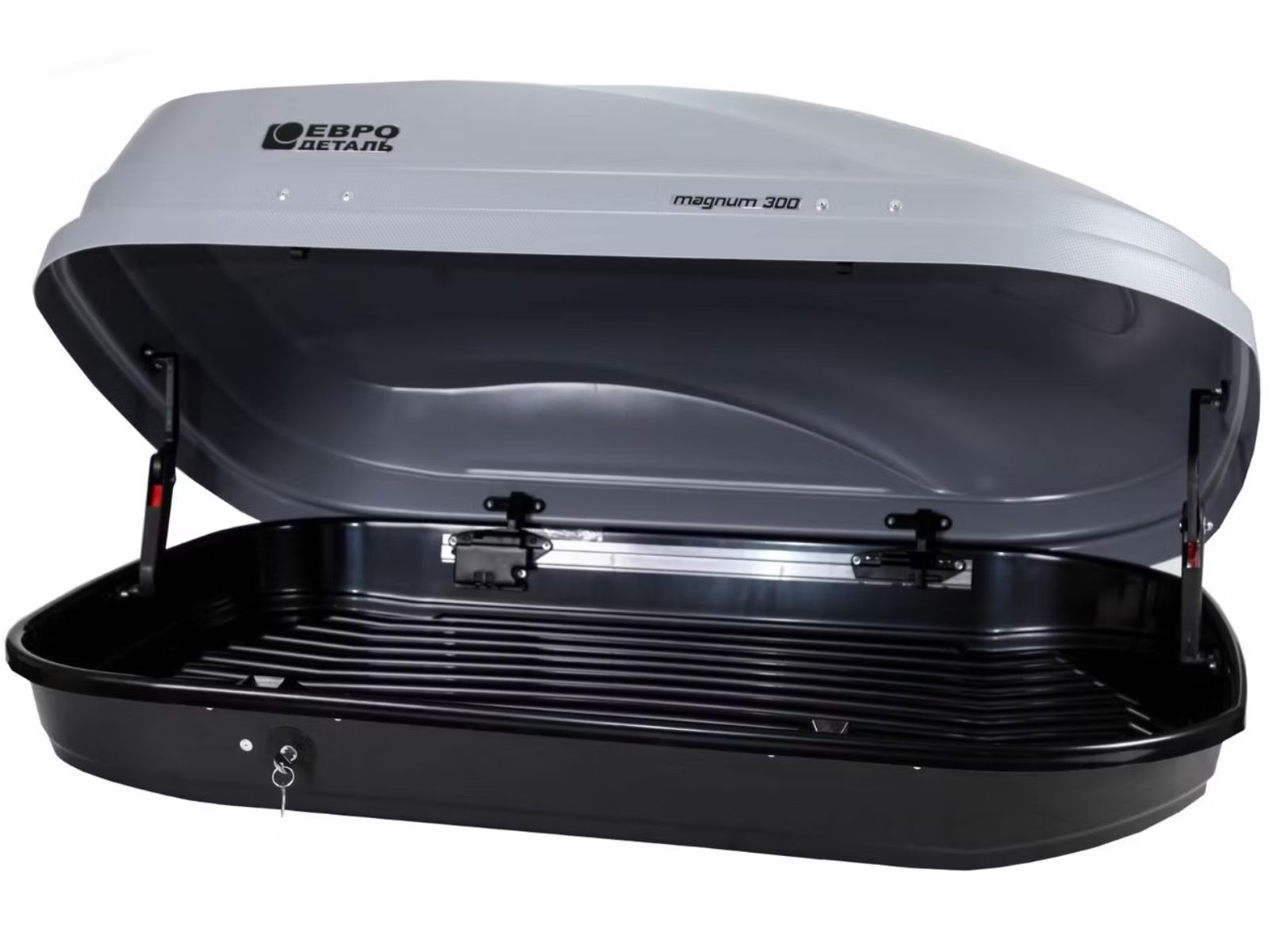 Автобокс Piligrim Магнум 300 Серый Карбон с двусторонним открытием