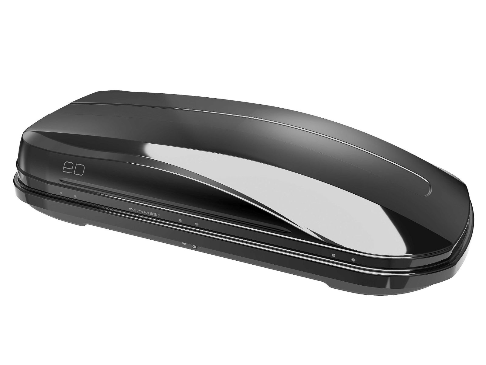 Автобокс Piligrim Магнум 390 Чёрный Глянец с двусторонним открытием