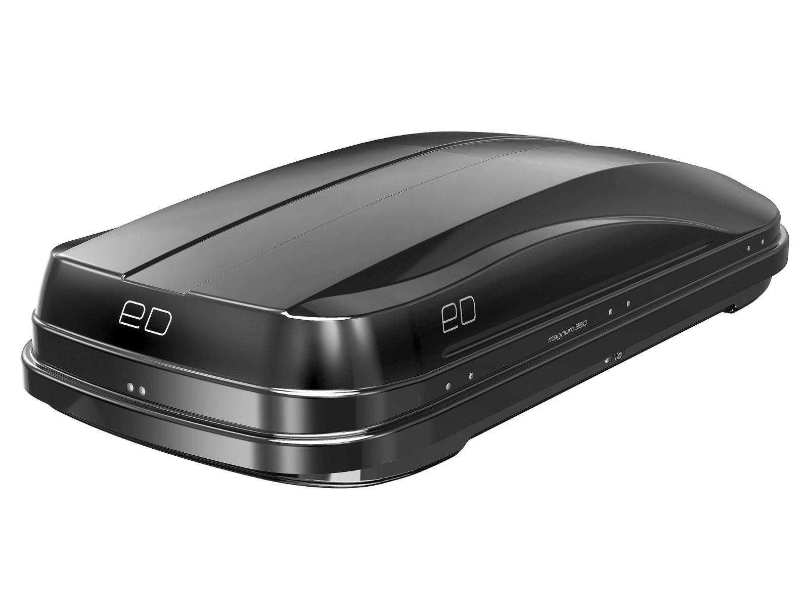 Автобокс Piligrim Магнум 390 Чёрный Глянец с двусторонним открытием