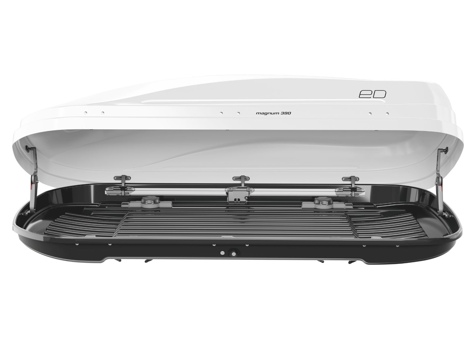 Автобокс Piligrim Магнум 390 Белый Глянец с двусторонним открытием