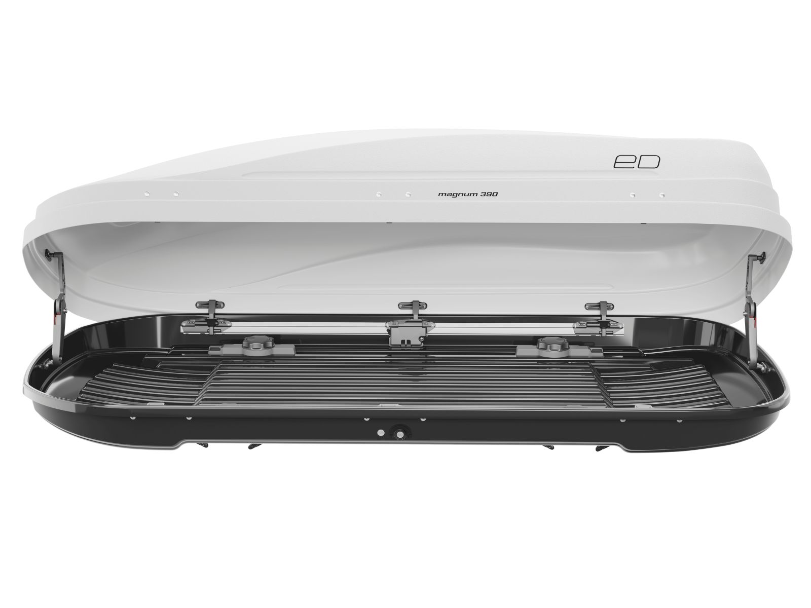 Автобокс Piligrim Магнум 390 Белый Матовый с двусторонним открытием