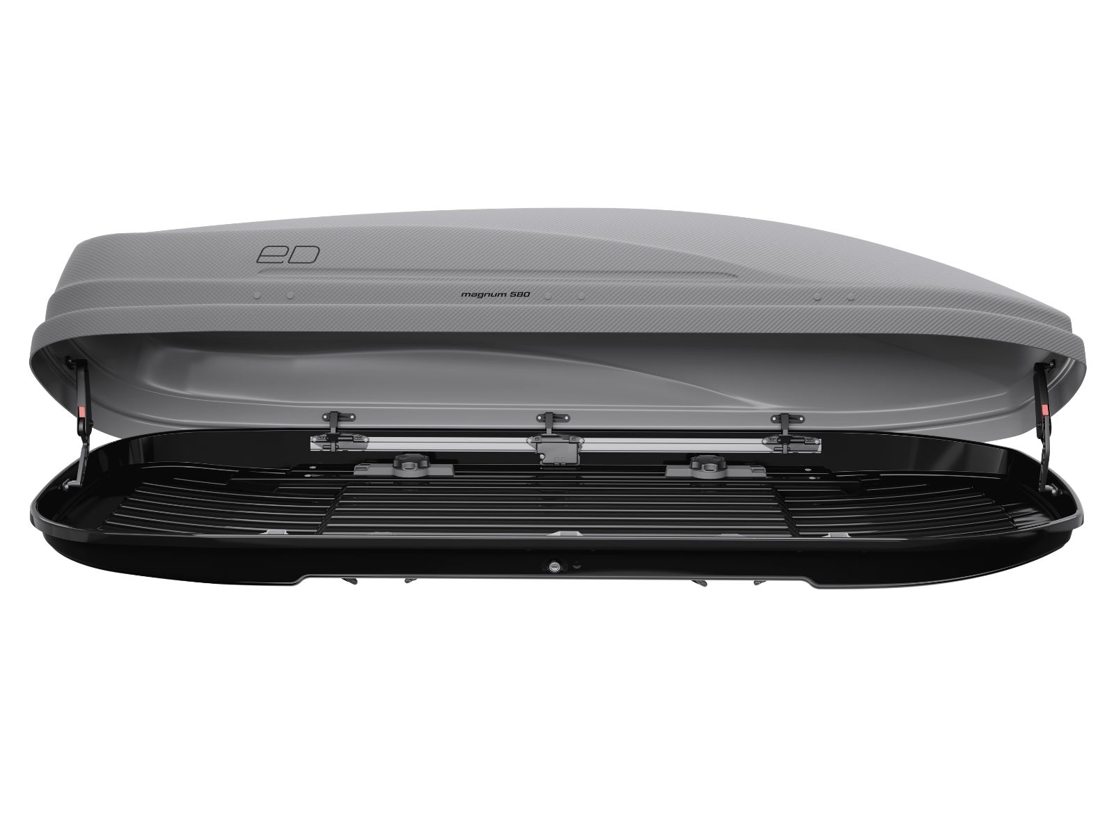 Автобокс Piligrim Магнум 580 Серый Карбон с двусторонним открытием