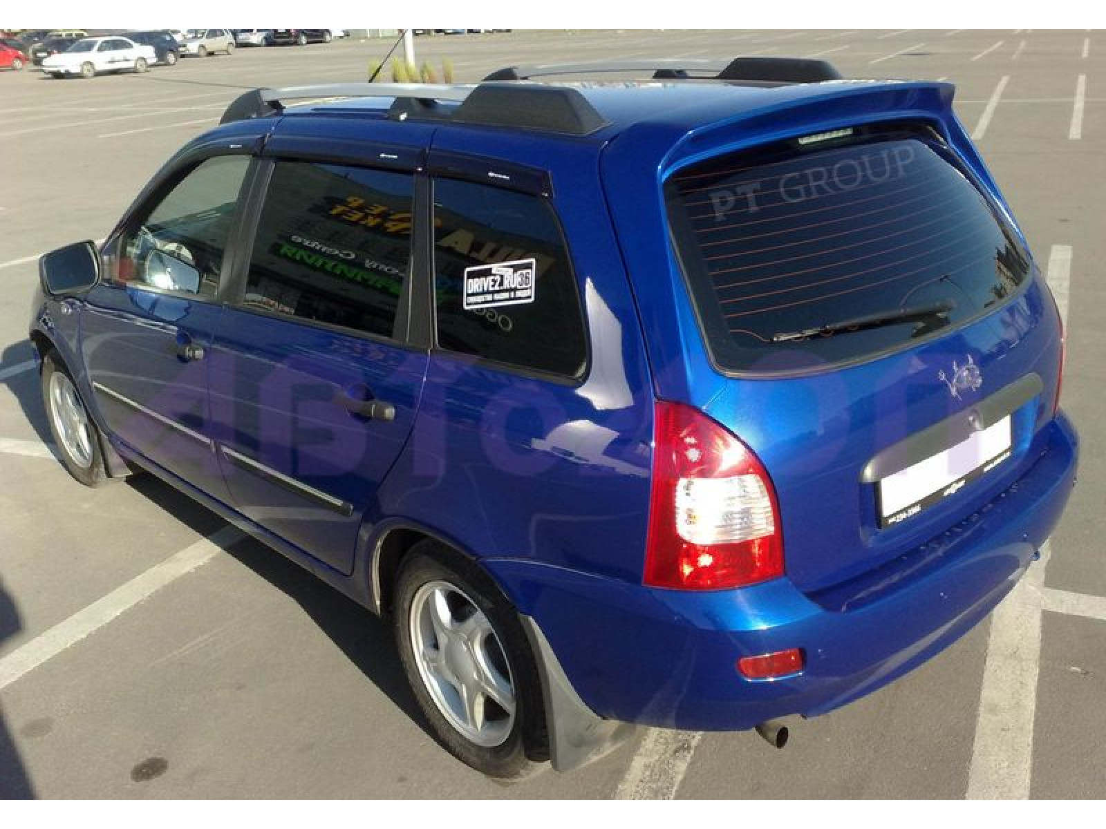 Рейлинги с поперечинами усиленные под крышу с ребром / LADA Kalina Универсал 2004-2013