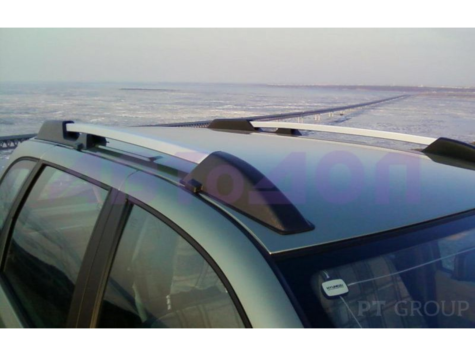 Рейлинги с поперечинами усиленные под крышу с ребром / LADA Kalina Универсал 2004-2013